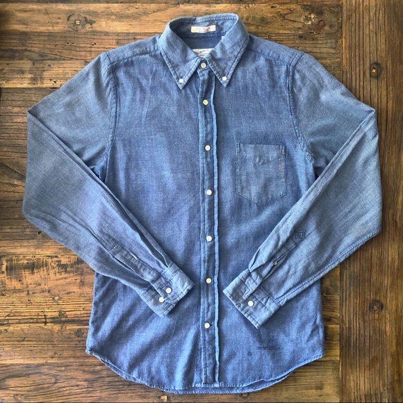 GANT - ‘The Hugger’ Indigo Oxford - Picture 1 of 3